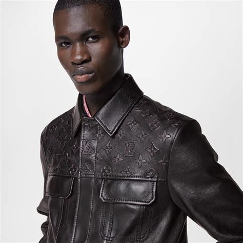 louis vuitton monogram leather jacket